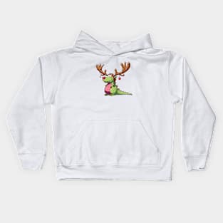 Funny Christmas Dinosaur T-Rex Kids Hoodie